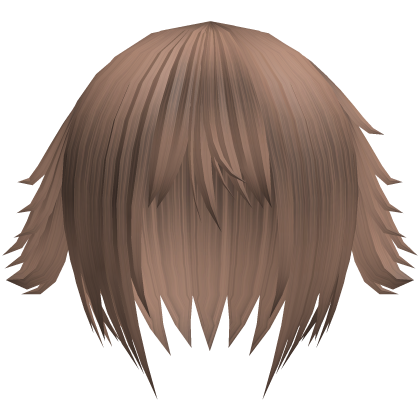 emo messy vkei hair with tufts in light brown Roblox item