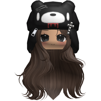 Fuzzy Bear Ushanka Flowy Long Hair (Brown)