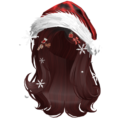 Shy Gentle Swirls w/Santa Hat (Dark Red)