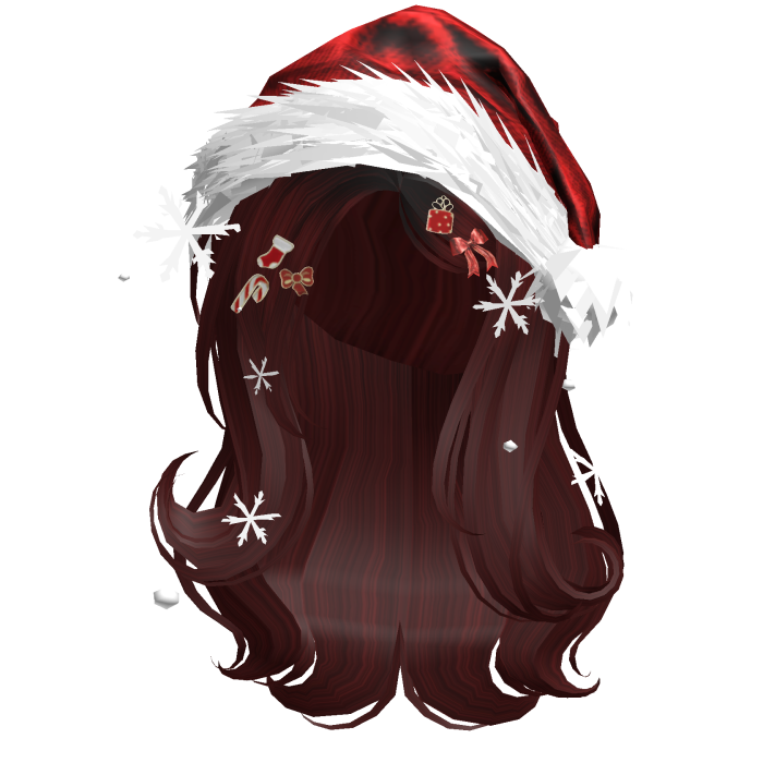 Shy Gentle Swirls w/Santa Hat (Dark Red)