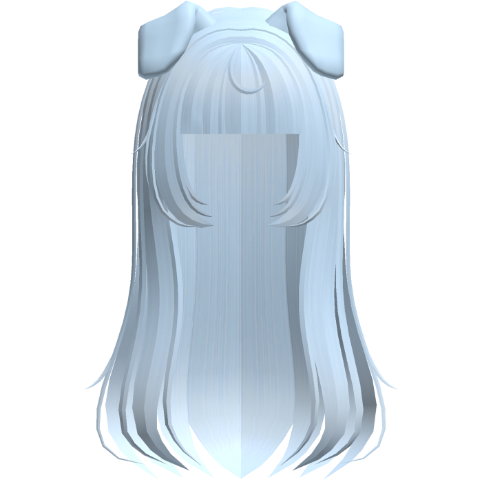 kawaii long soft puppy hair in light blue