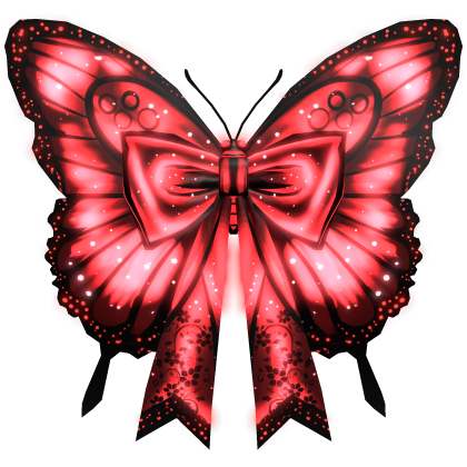 [GLOWING] Red Butterfly Bow Wings Cute
