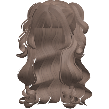 ♡ Milk Tea Long Curly Princess Hair W Pigtails Roblox item
