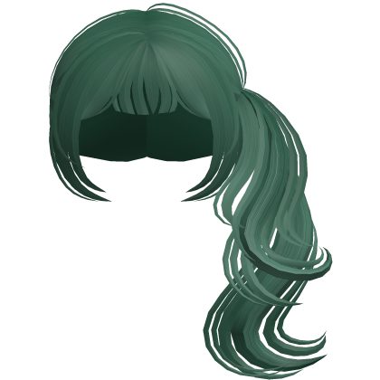 Preppy Dolly Curled Side Ponytail (Green)
