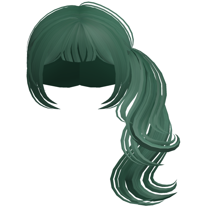 Preppy Dolly Curled Side Ponytail (Green)