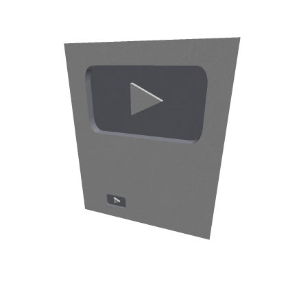 silver YouTube button