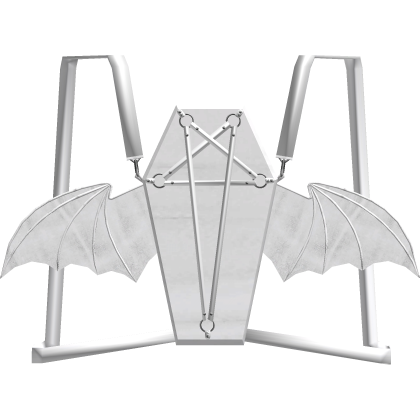 ,, 🖤. 1.0 white pentagram bat coffin backpack
