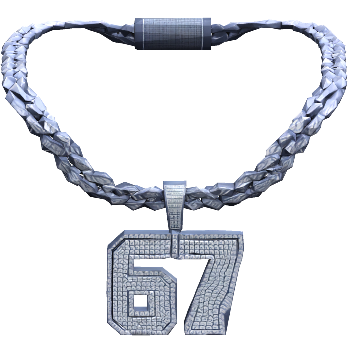 Silver 67 Chain Necklace 1.0