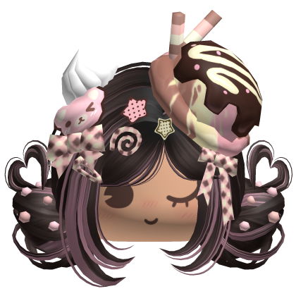 ♡ Ice Cream Girly Buns (Neapolitan)