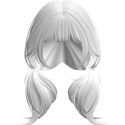 white hair cutesy girl pigtails Roblox item