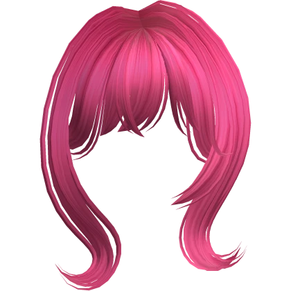 Cute Swirly Long Flowy Bangs (Hot Pink) | Roblox Item