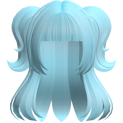 🐾 cute swirly half up doll tween hair sky blue