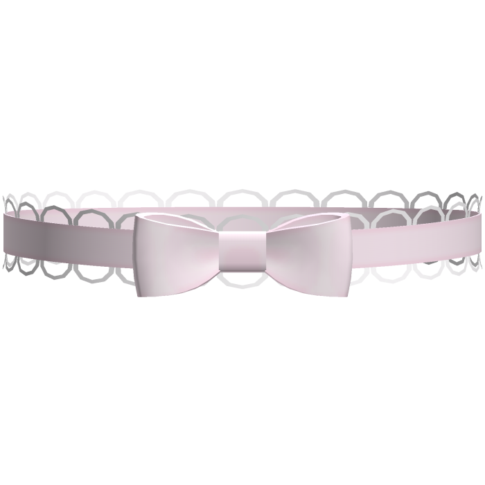 ♡ : cute pink lace bow choker