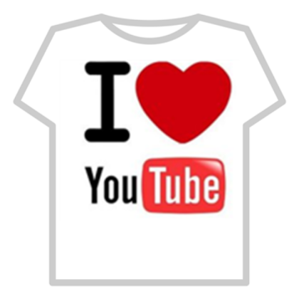 I <3 Youtube Shirt Roblox decal