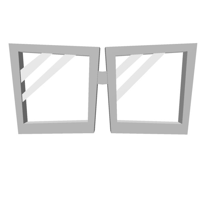 Silver Square Armless Glasses