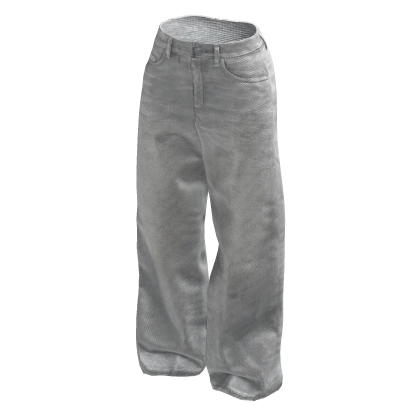 White Baggy Denim Jeans thumbnail
