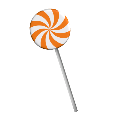 orange christmas candy lollipop