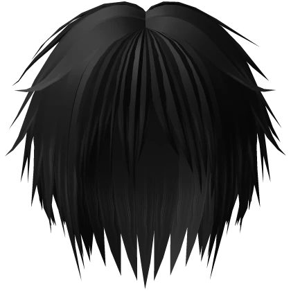 Black Gothic Messy Edgelord Emo Hair Moe Vkei 6. | Roblox Item