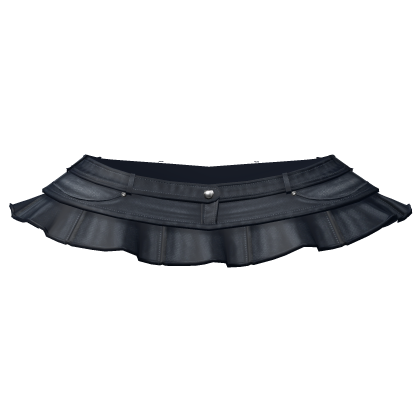 ┊♰ ꒱ low-rise ruffle mini skirt 3.0 ꒰denim blue꒱   Roblox item