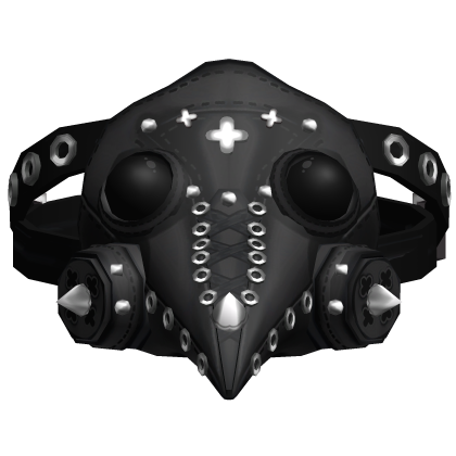 Cute Goth Plague Doctor Laced Up Mask Black