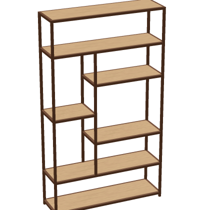 [UPDATED] Modern Wooden Loft Shelf Low poly PBR