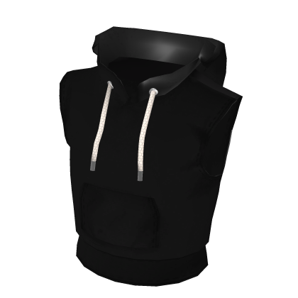 Black Sleevless Hoodie