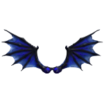 Fly Royal Blue Demonic Wings