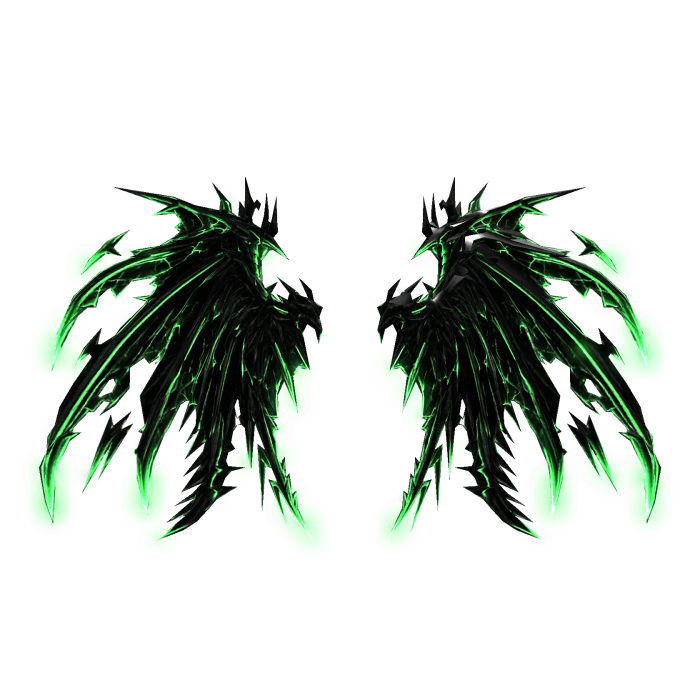 Emissive Wings Of Green Jadeborn
