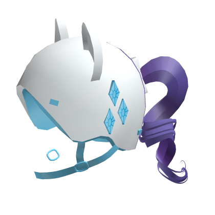 . ‿ ♡ cute rarity pony helmet ⊹ . ୨୧ Roblox item