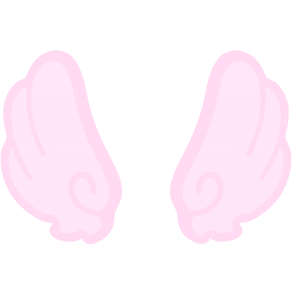♡ Cute Upward Glowing Angel Wings in Pastel Pink