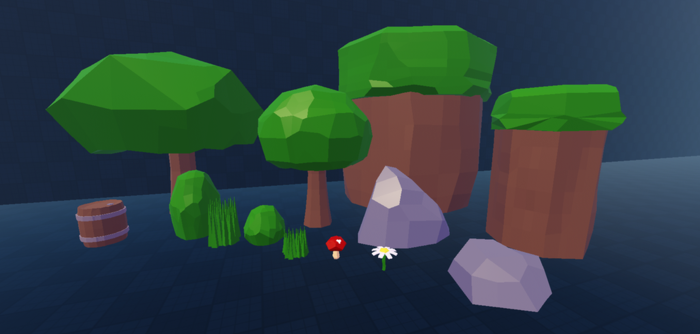 Stylized Low-Poly Nature Pack preview 2