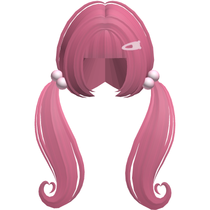 ♡ adorable moe wavy long cute  pigtails (hot pink)