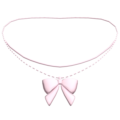 ♡ cute pink bow necklace thumbnail