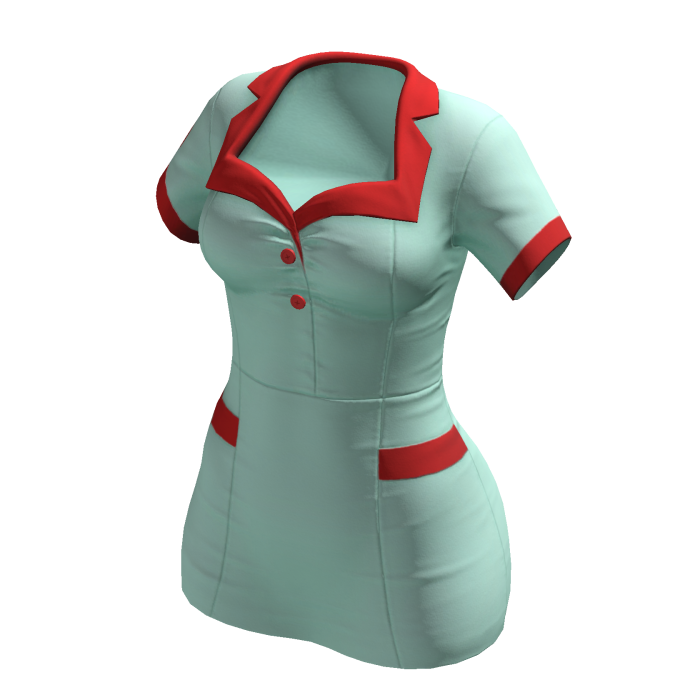 Mint Nurse Dress Halloween Uniform Costume Horror