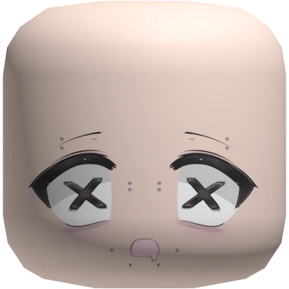cute moe vkei shocked anime face w piercings v2 | Roblox Item