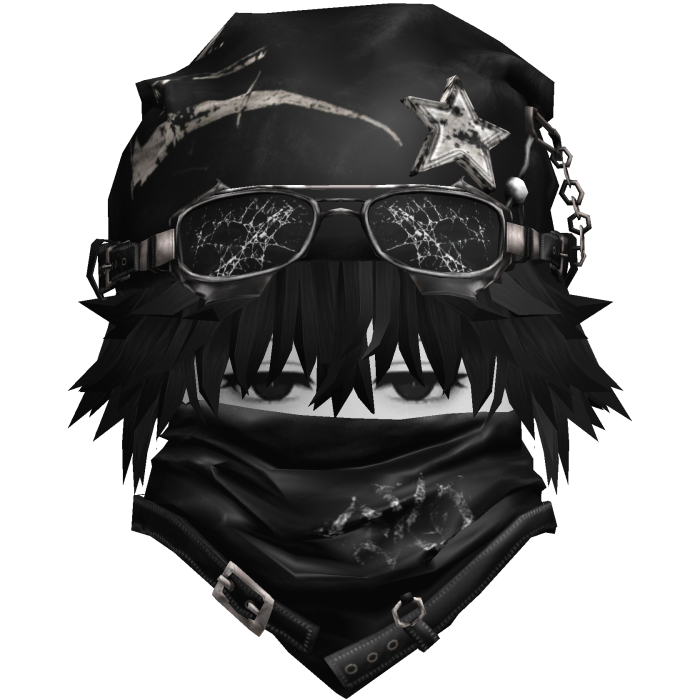 Black Vkei Emo Dashie w/ Bandana & Beanie