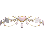 Heart Sealing Love Letters Tiara (Pink/Gold)