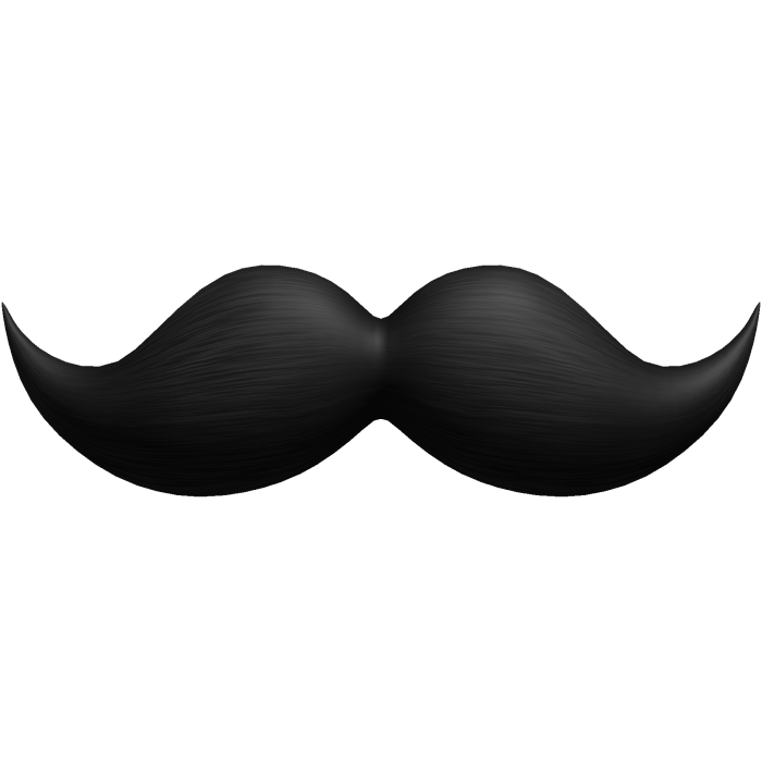 Black Mustache Cute Nerdy Fancy Moustache