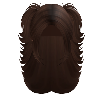 Y2K Long Swirly Curly Pigtail Hair (Brown) Roblox item
