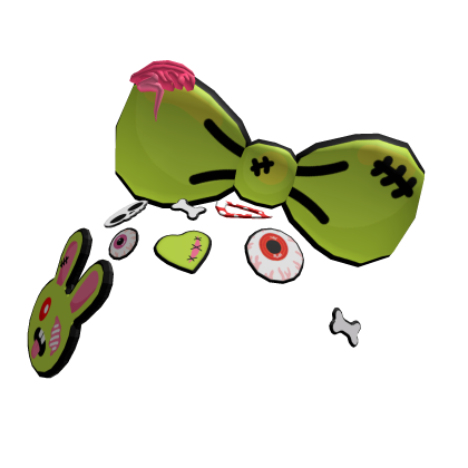 Cute harajuku zombie bunny bow goth green pink  Roblox item
