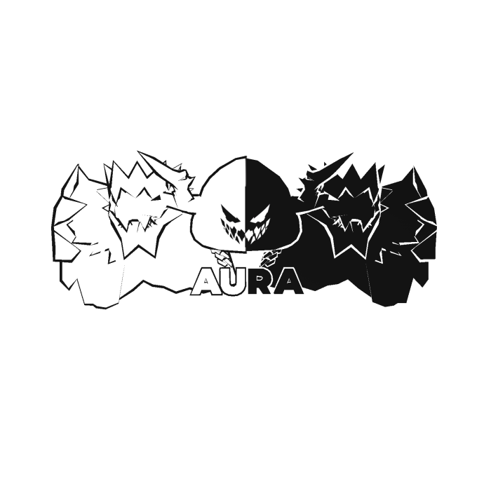 Cartoony Black&White Hood Aura Dragon Wings Combo