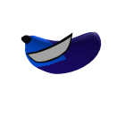 Funny Fan Blue Sculpture
