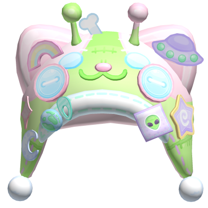 ♡ Cute alien zombie kitty hood  Roblox item