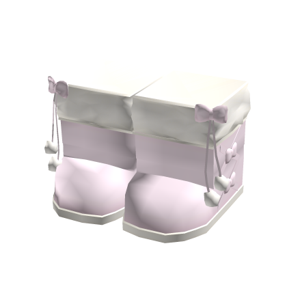 ♡ cutesy fuzzy boots in pink thumbnail
