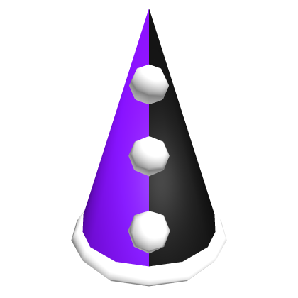 Halloween Pierrot Hat (Black & Purple)