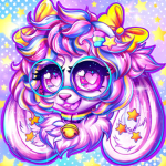 Cute pastel dog