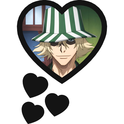 Kisuke Urahara Thinking Hearts Bleach
