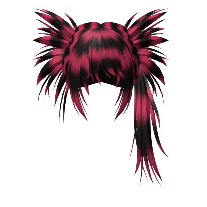 Y2K Spikey Alt Scene Hair Black and Burgundy