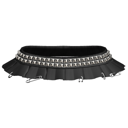 ⊹ Emo Studded Pleated Skirt With Piercings thumbnail