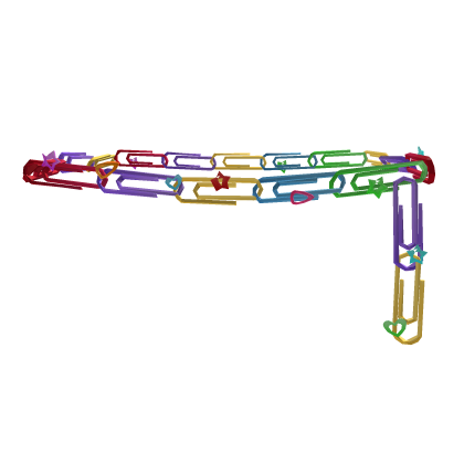 colorful rainbow core paperclip belt elivy